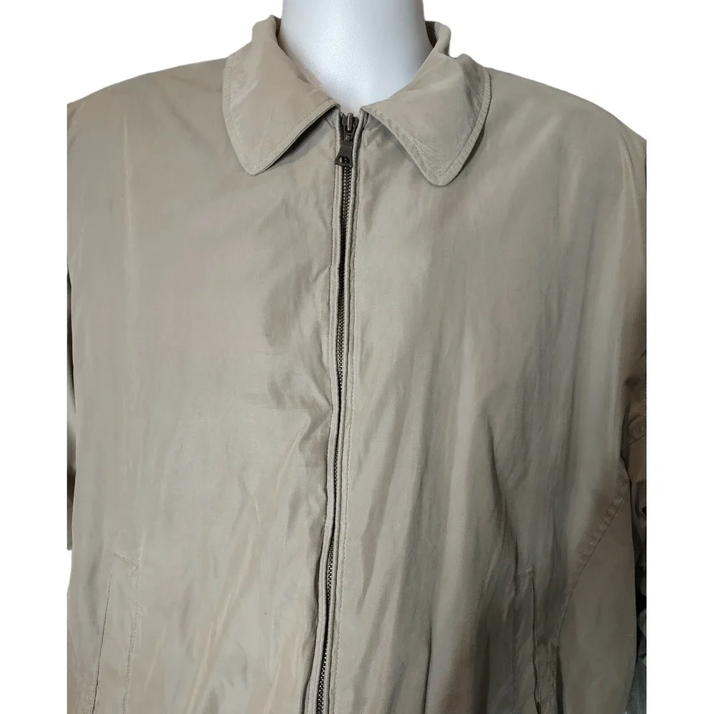 Croft & Barrow Jacket XXL Men Gorp Core Norm Core Tan Windbreaker Full Zip Beige